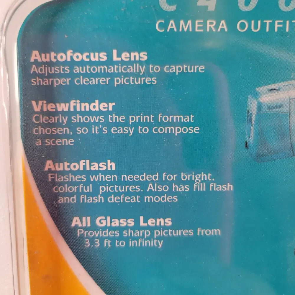Kodak Advantix C400 Camera Outfit f5.6 22mm Ektanar Lens w Film NOS Sealed